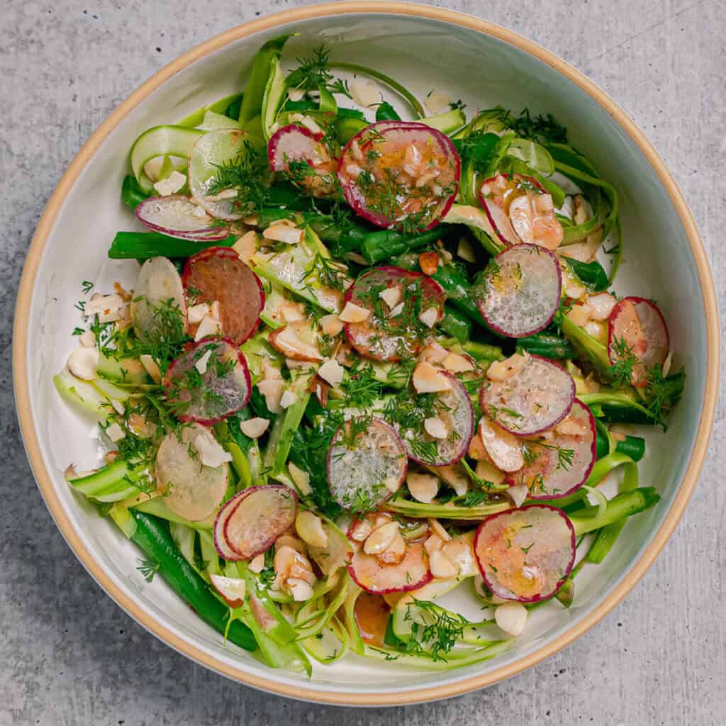 Asparagus, Green Bean & Radish Salad
