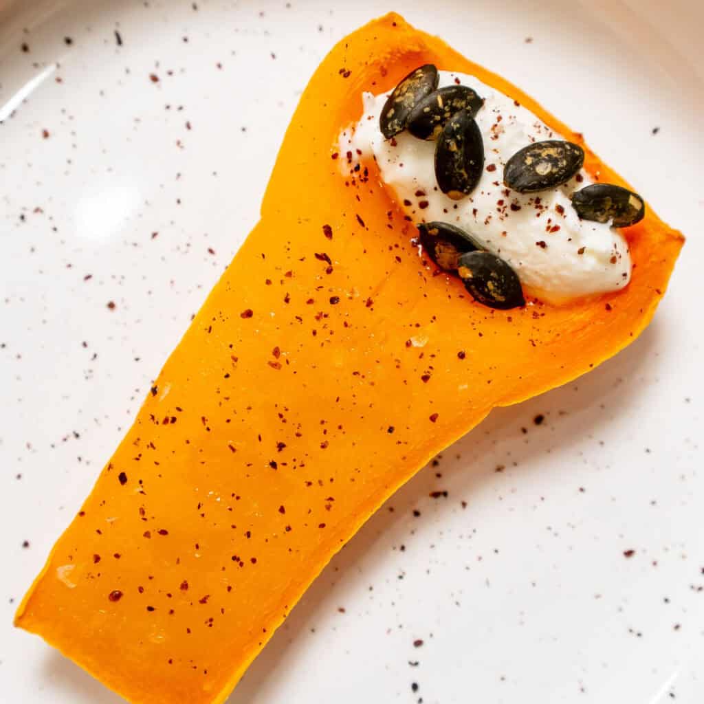 Roasted Squash with Whipped Goat Cheese
