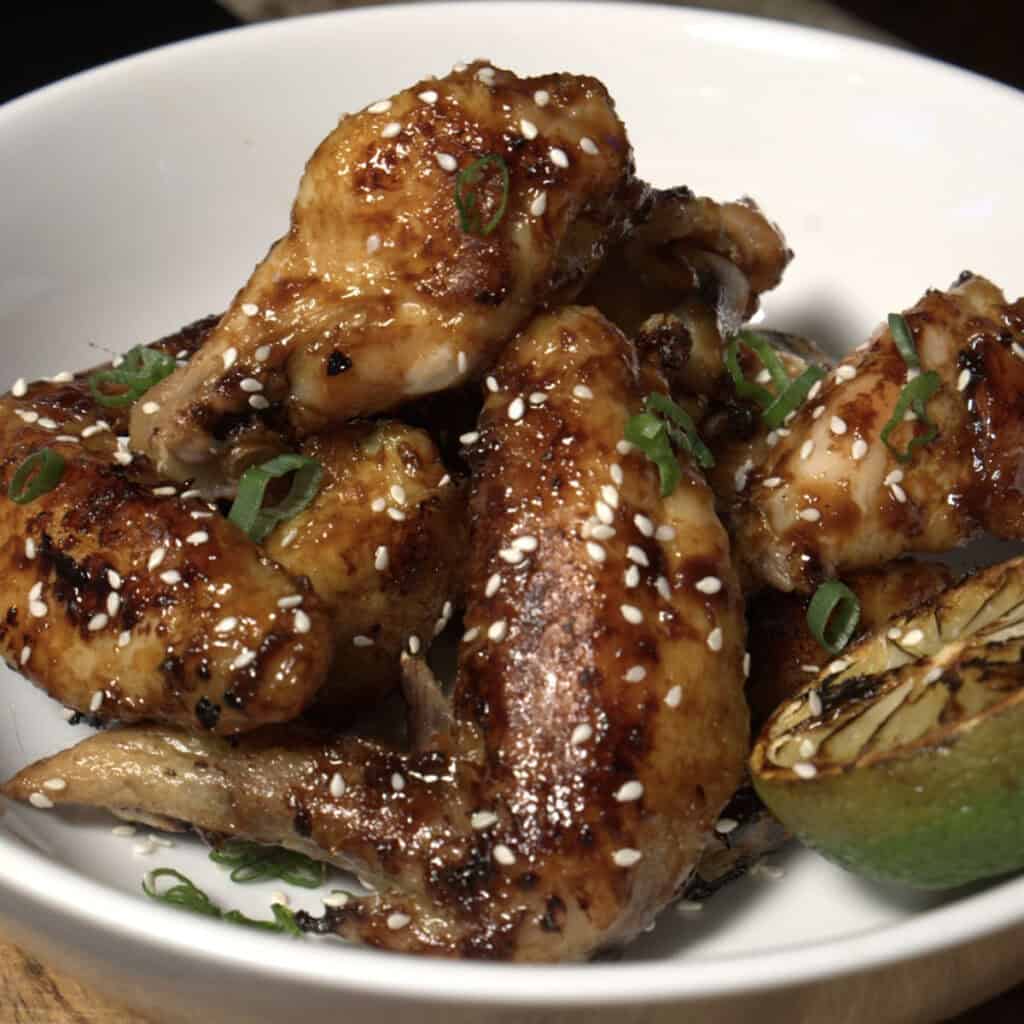 Crispy Ponzu Miso Caramel Wings