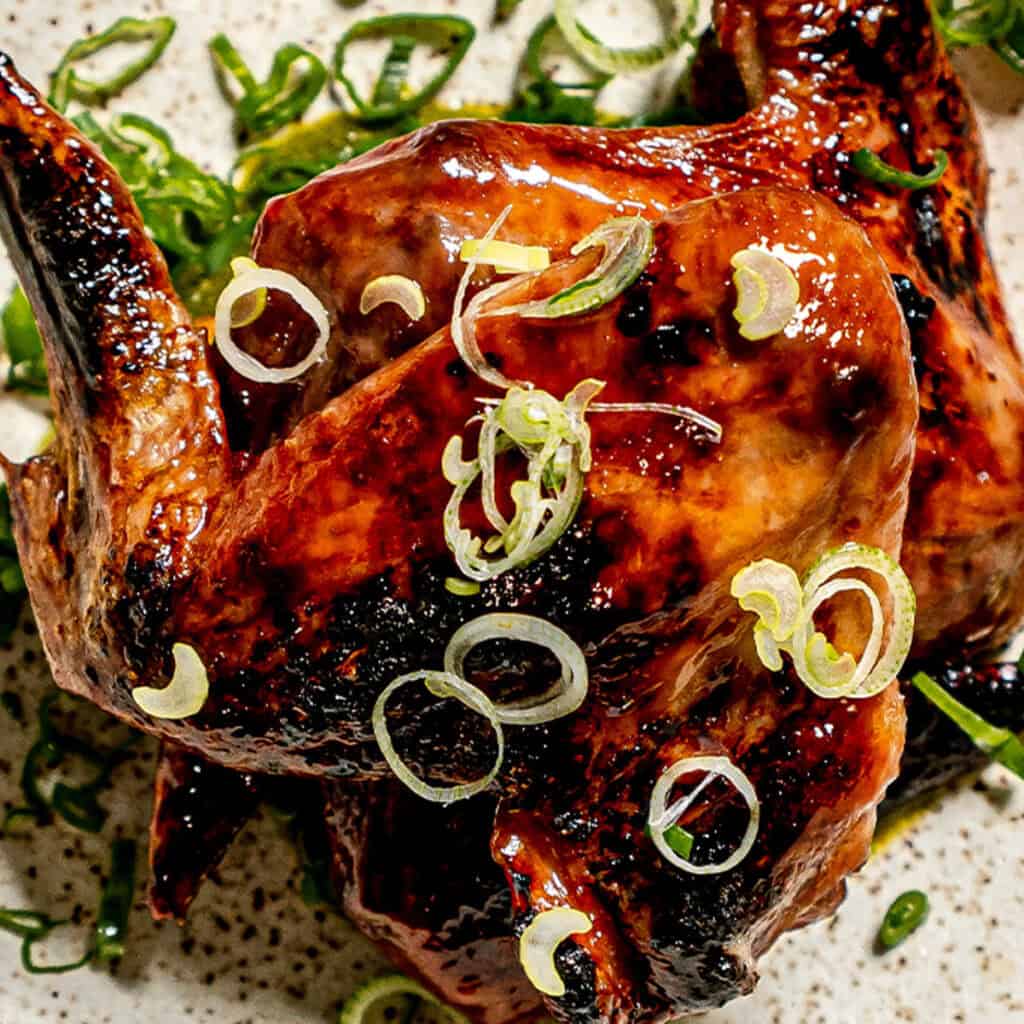 Wings with Burnt Honey Vinegar & Pesto