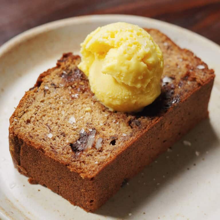 Banana Bread w/ Olive Oil Ice Cream