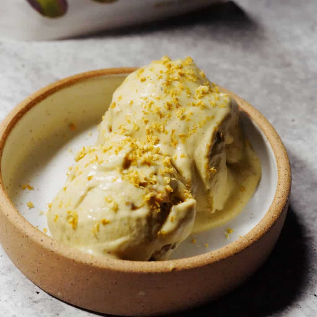 Pistachio Ice Cream with Pistachio Praline