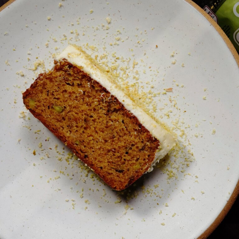 Spiced Pumpkin Pistachio Cake with Cream Cheese Frosting