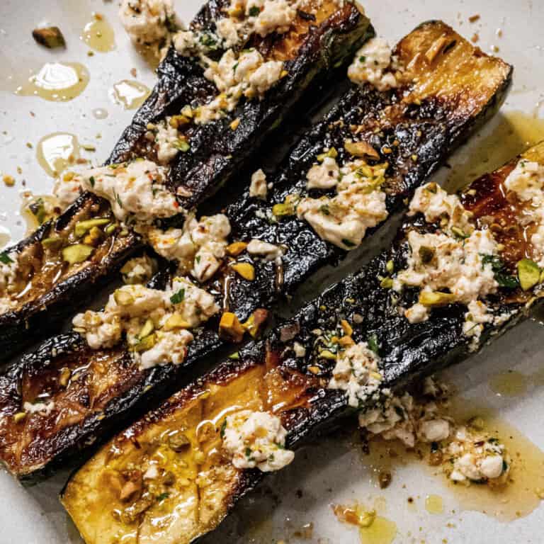 Roasted Squash with Marinated Feta