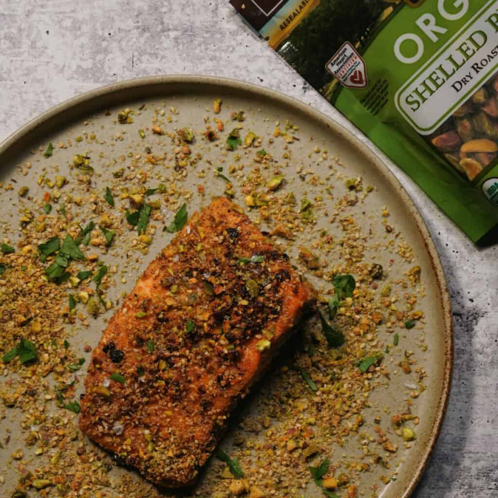 Salmon with Pistachio Dukkah Crust