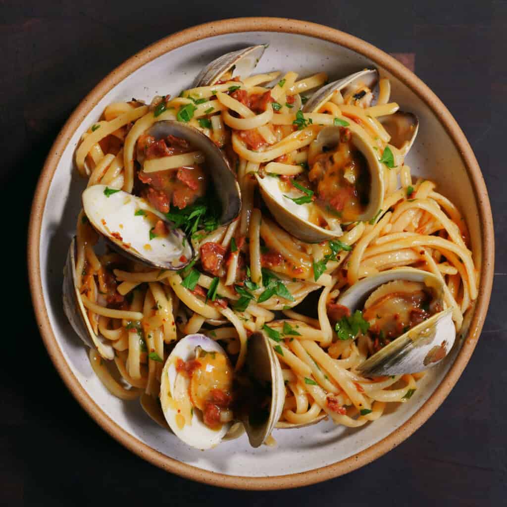 Chorizo & Clam Linguine