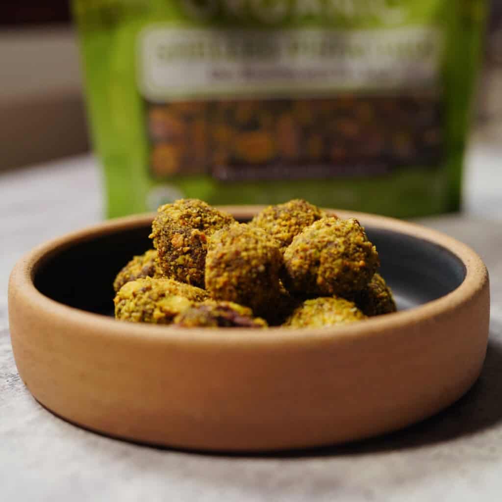 Pistachio Truffles with Pistachio Cherry Ganache