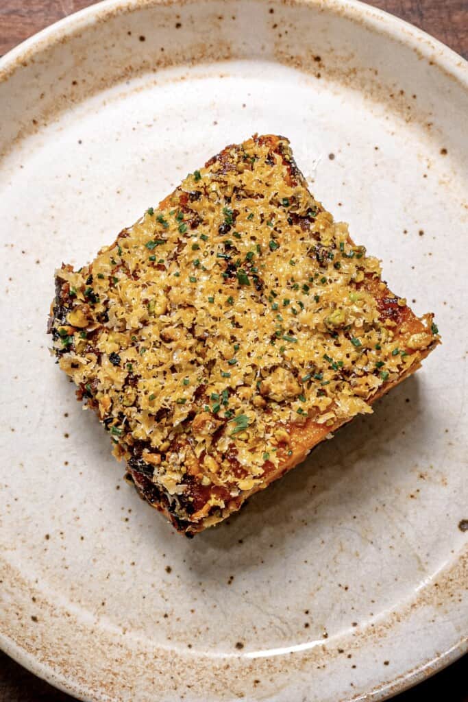 Chili-Lime Pistachio Sweet Potato Gratin