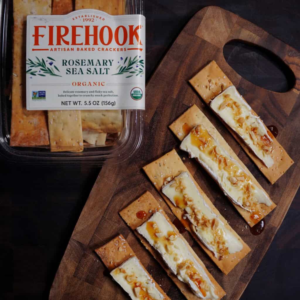 Brie with Beer Honey and Crushed Salted Peanuts